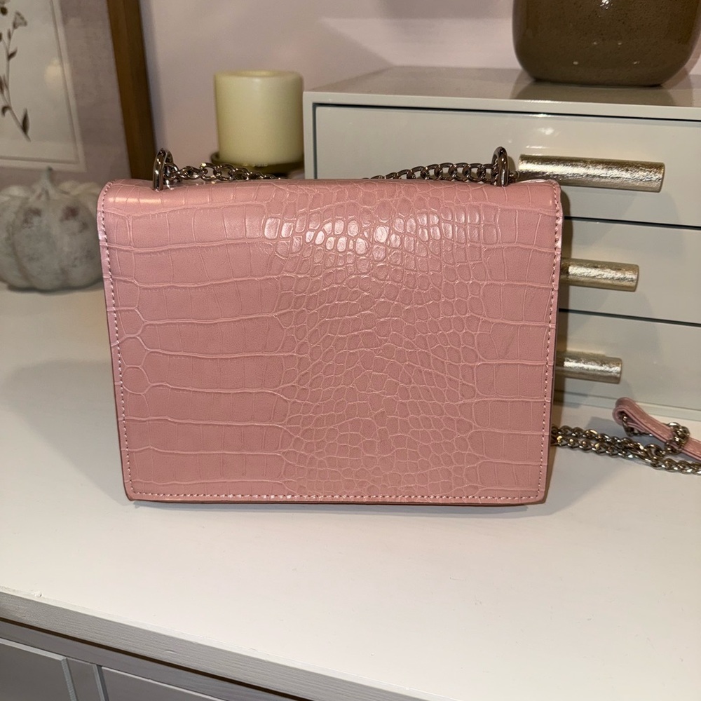 Pink Croc-Embossed Purse - Picture 5 of 11